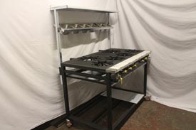 6 Burner Cooker with Solid Plate