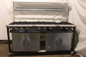 9 Burner Cooker with 2 Ovens